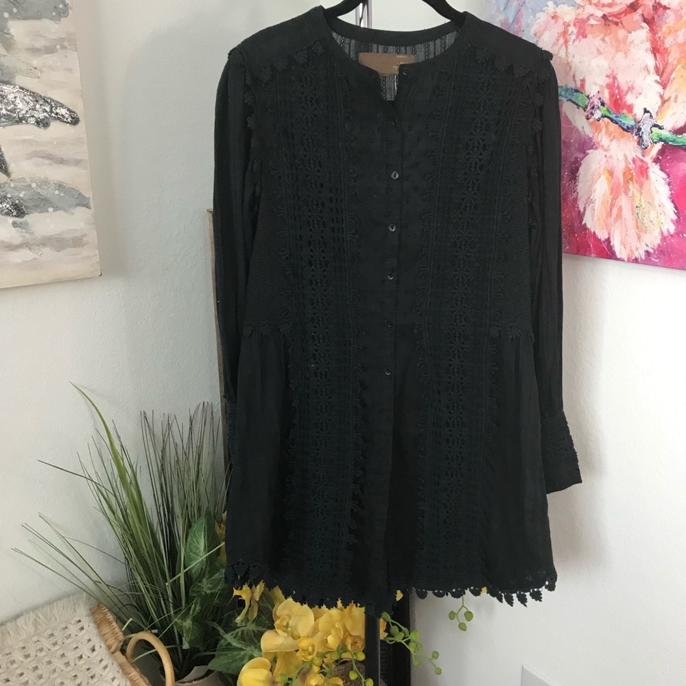 Double D Ranch Black Long Sleeve Tunic Size XS